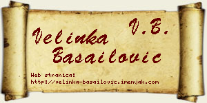 Velinka Basailović vizit kartica